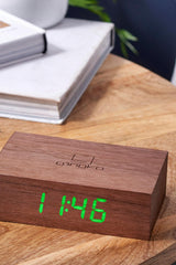 Flip Click Clock | Natural Walnut Wood - Gingko