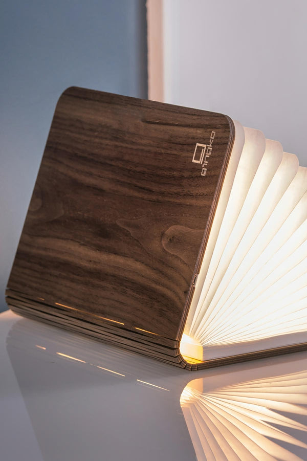 Mini Smart Book Light (Natural Wood Walnut) - Gingko