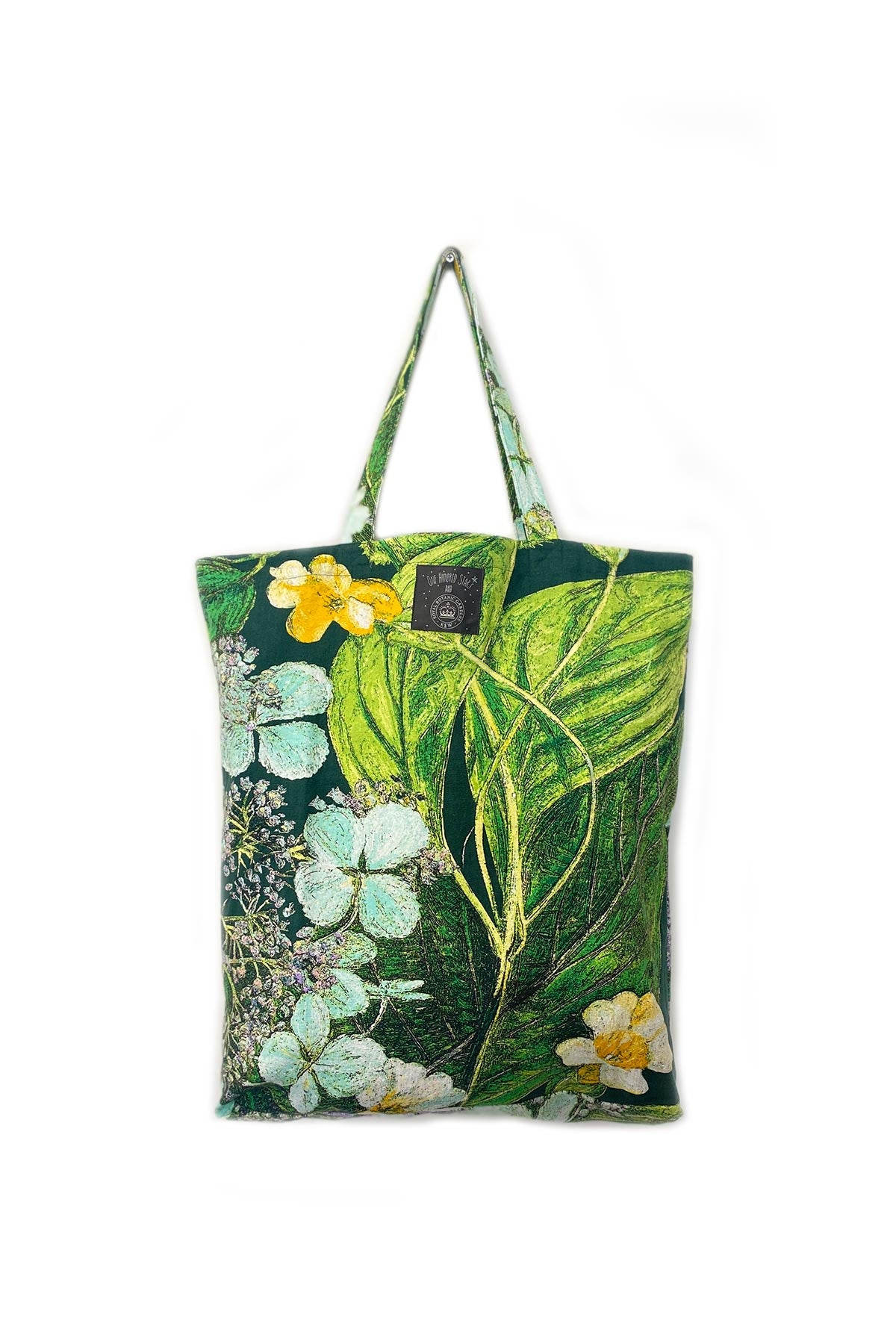 One Hundred Stars Hydrangea Lime Canvas Bag