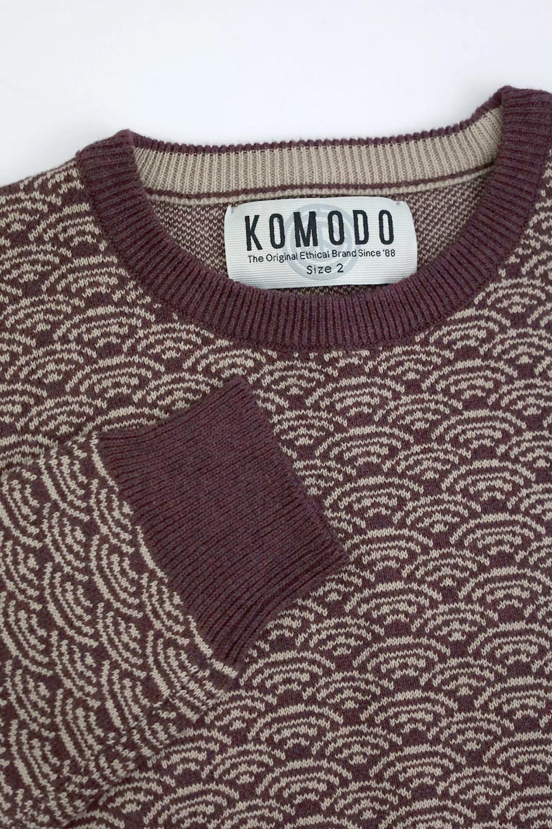 Komodo Fashion Hakku GOTS Organic Cotton Jumper In Cherry