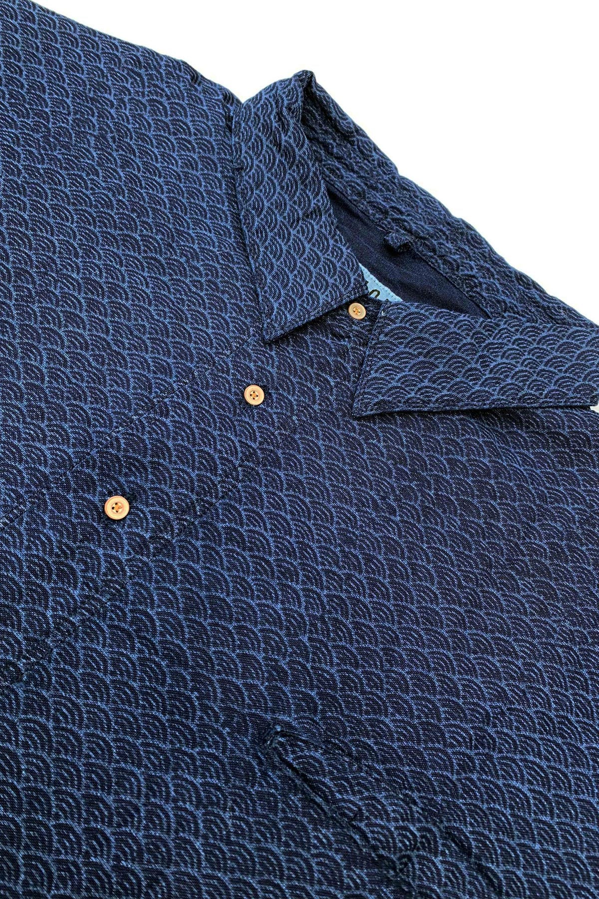 JAPAN Kimono Organic Cotton Shirt Indigo Dark by Komodo