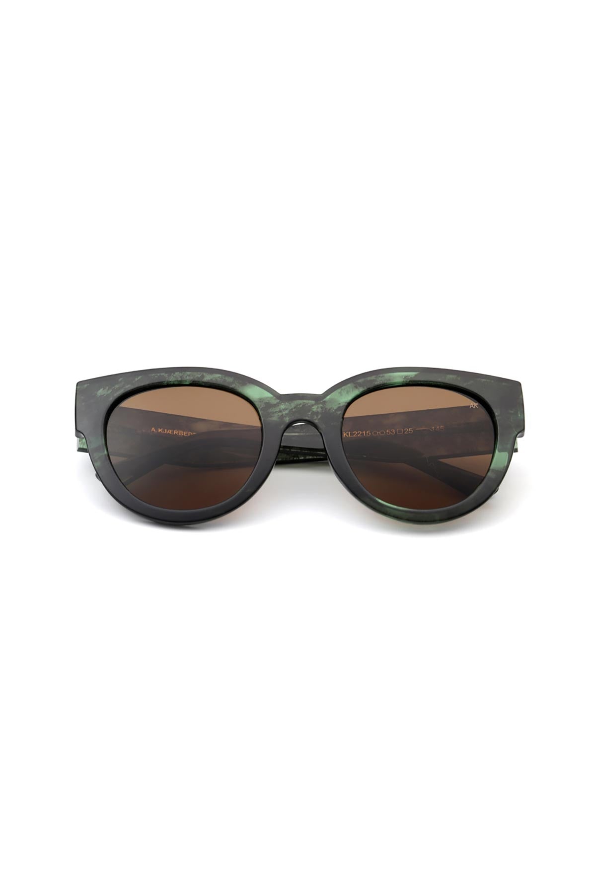 A Kjaerbede Lilly Sunglasses In Green Marble Transparent