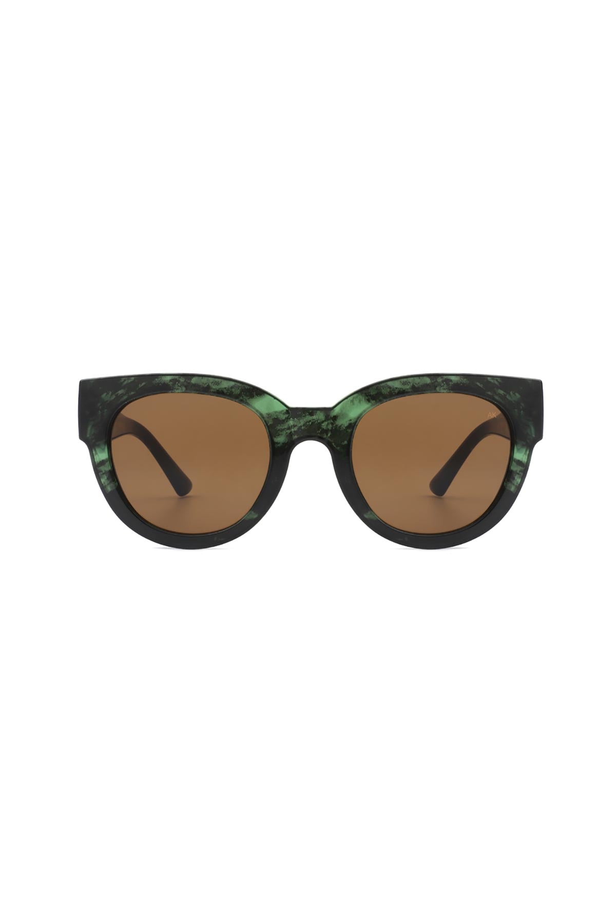 A Kjaerbede Lilly Sunglasses In Green Marble Transparent