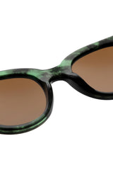 A Kjaerbede Lilly Sunglasses In Green Marble Transparent