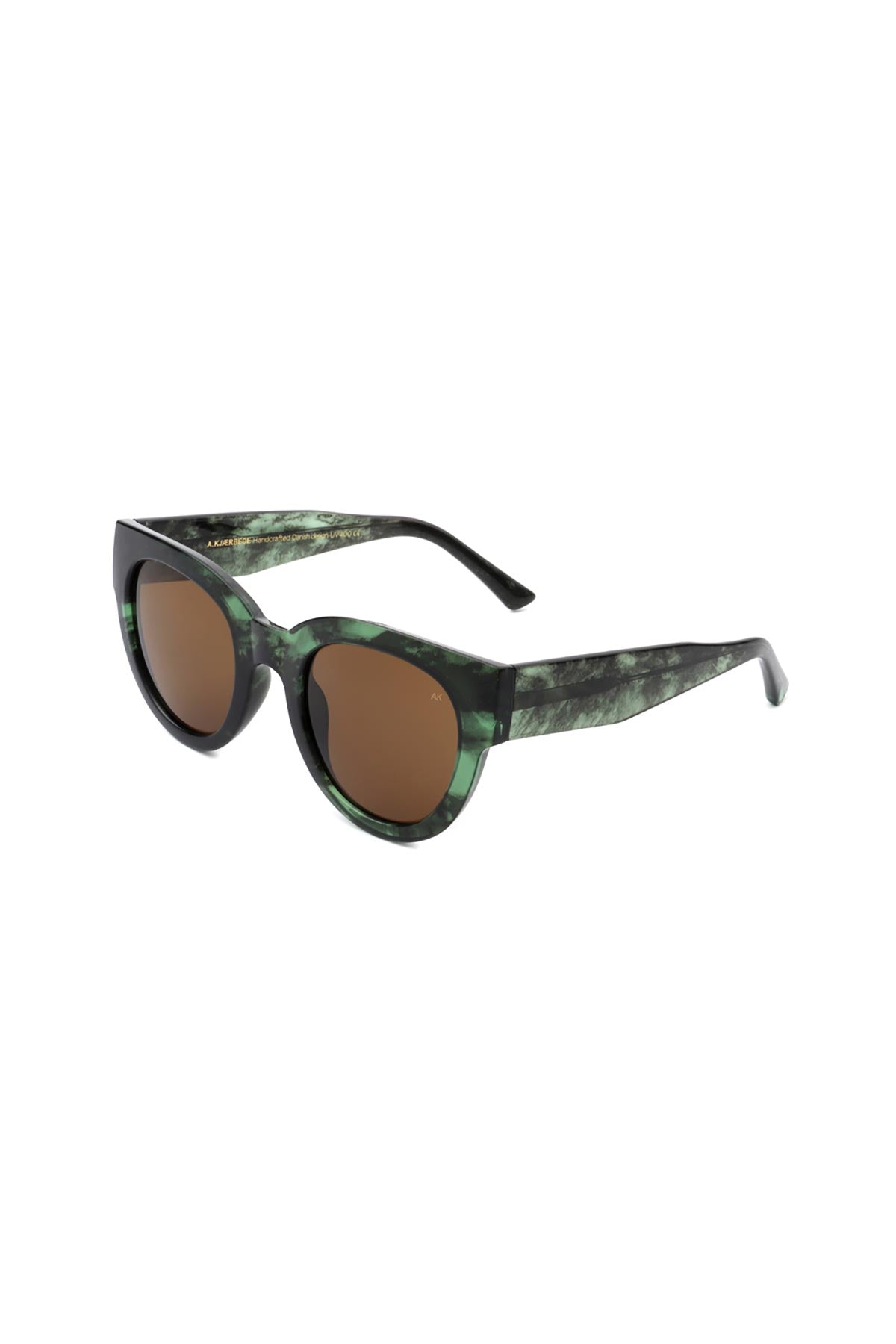 A Kjaerbede Lilly Sunglasses In Green Marble Transparent