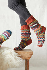 Aura Que Luga Unisex Nordic Knit Socks Eco Waste Wool