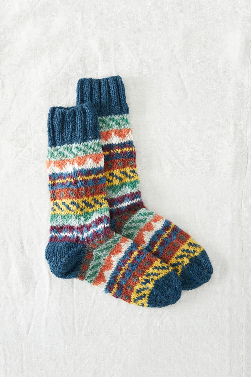 Aura Que Luga Unisex Nordic Knit Socks Eco Waste Wool – Mia Strada London