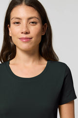 Ethical Women's Organic Cotton T Shirt Vegan Fairtrade Black