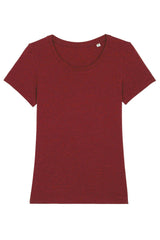Ethical Women's Organic Cotton T Shirt Vegan Fairtrade & Sustainable Neppy Burgundy