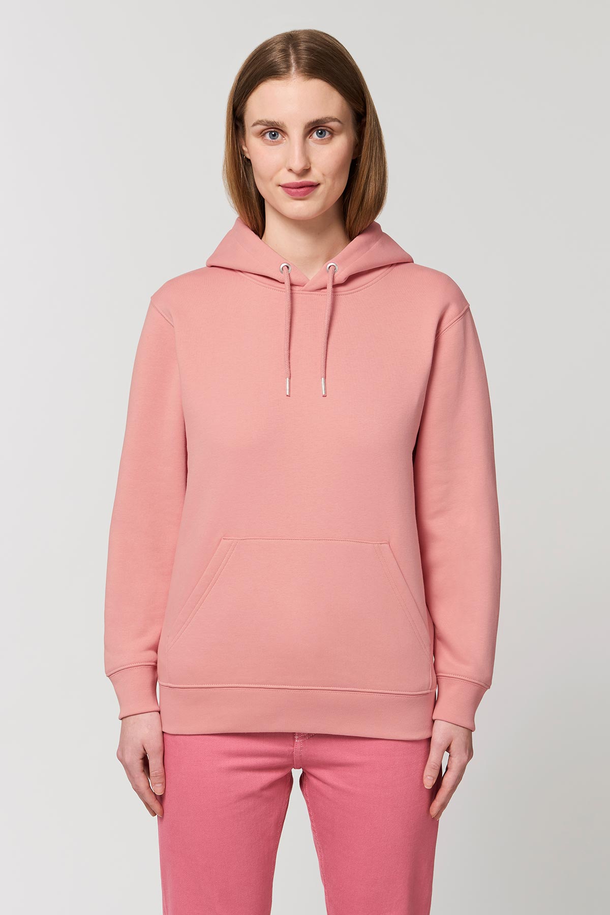 Ethical Women's Organic Cotton Hoodie Sweatshirt Vegan Fairtrade Canyon Pink