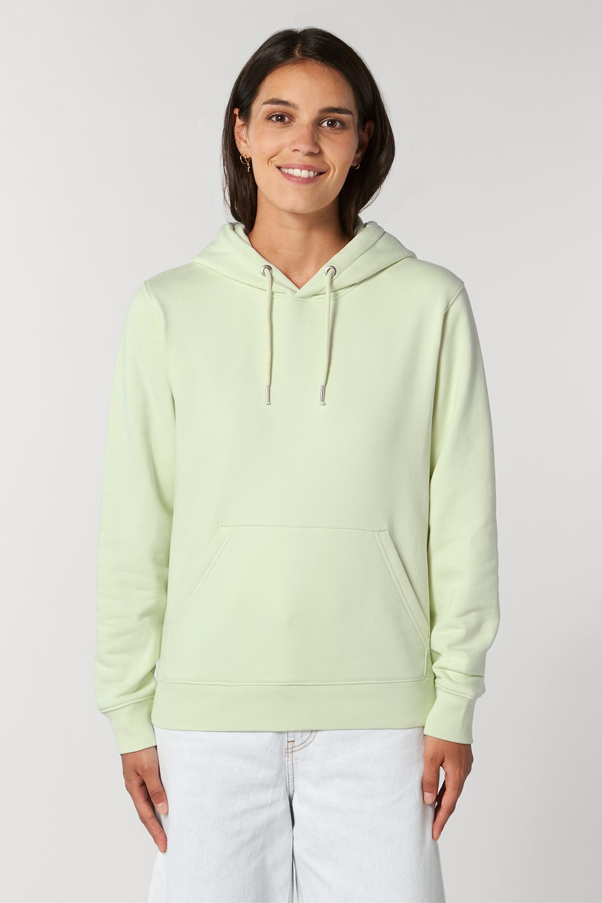 Ethical Women's Organic Cotton Hoodie Sweatshirt Vegan Fairtrade Stem Green