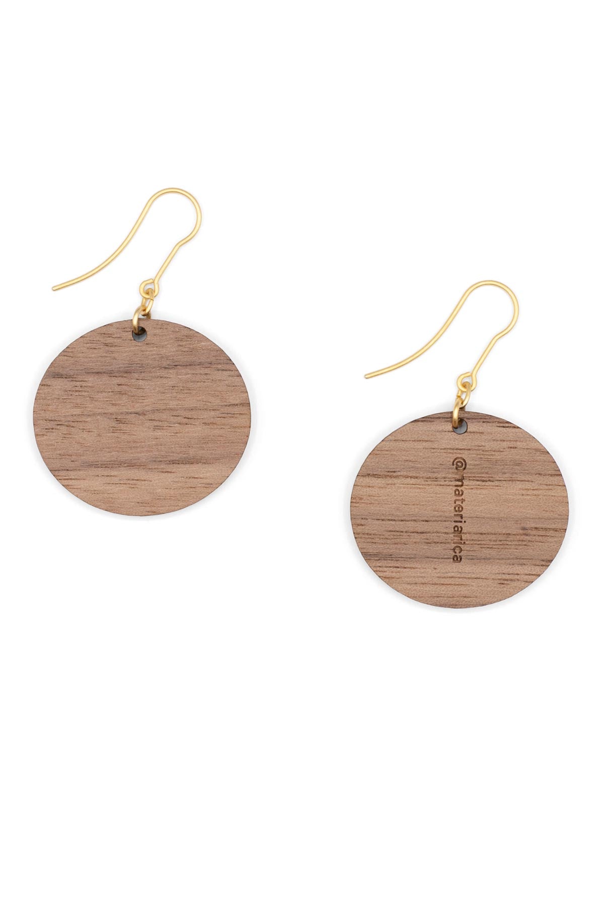 Blue Zodiac Libra Drop Hook Wooden Earrings Materia Rica