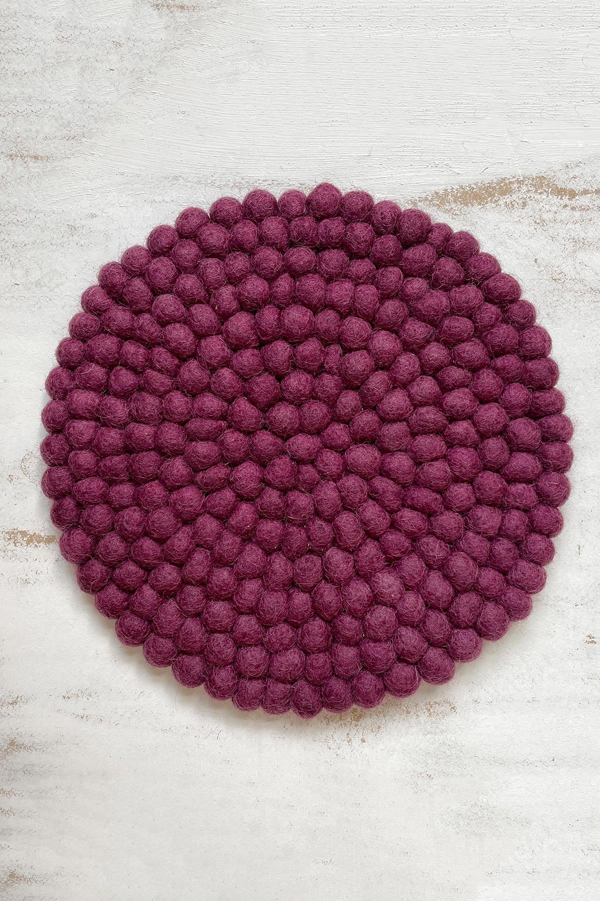 Aura Que Mildo Handmade Felt Ball Table Mat Trivet