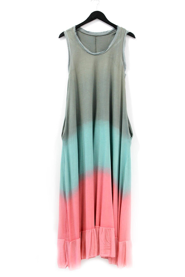 Ombre Cotton Sleeveless Maxi Dress | Going Out Dresses