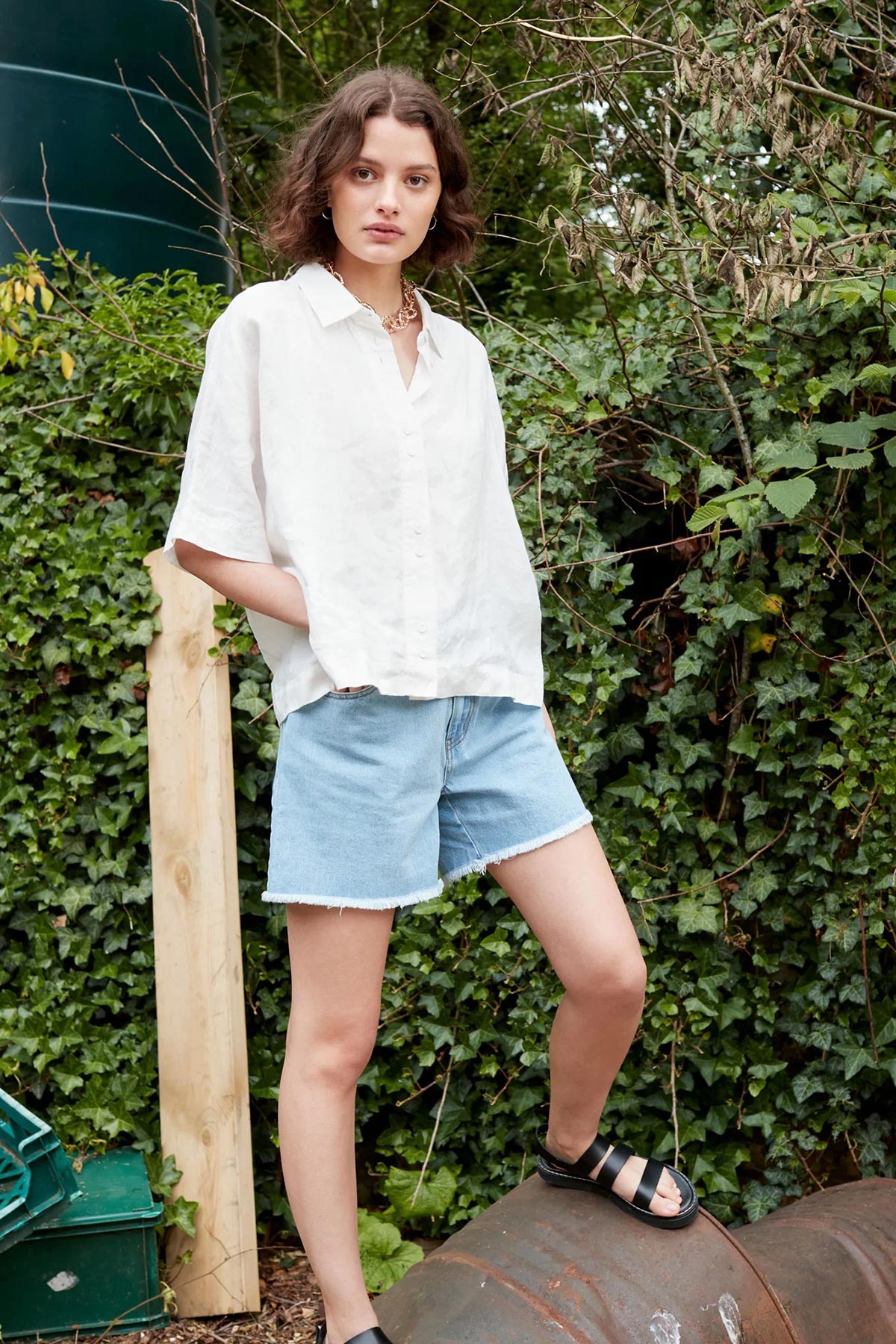Komodo Leilani Organic Cotton Denim Short In Light Blue