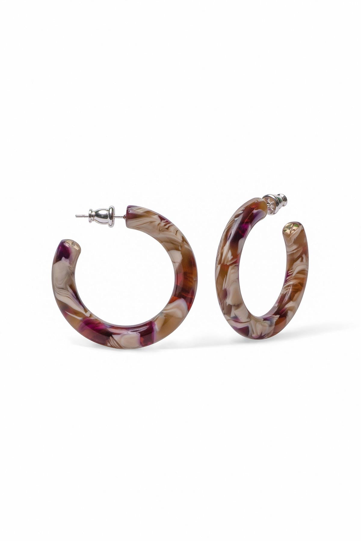 Fenna & Fei Small Acetate Hoops In Autumn