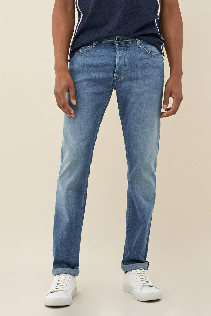 Stretch Denim Medium Rinse Life-proof Men' Jeans | Men's Denim Jeans