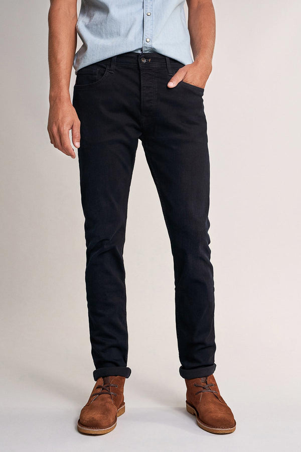 Slim Fit Stretch Denim Black Life-proof Men' Jeans | Men's Denim Jeans