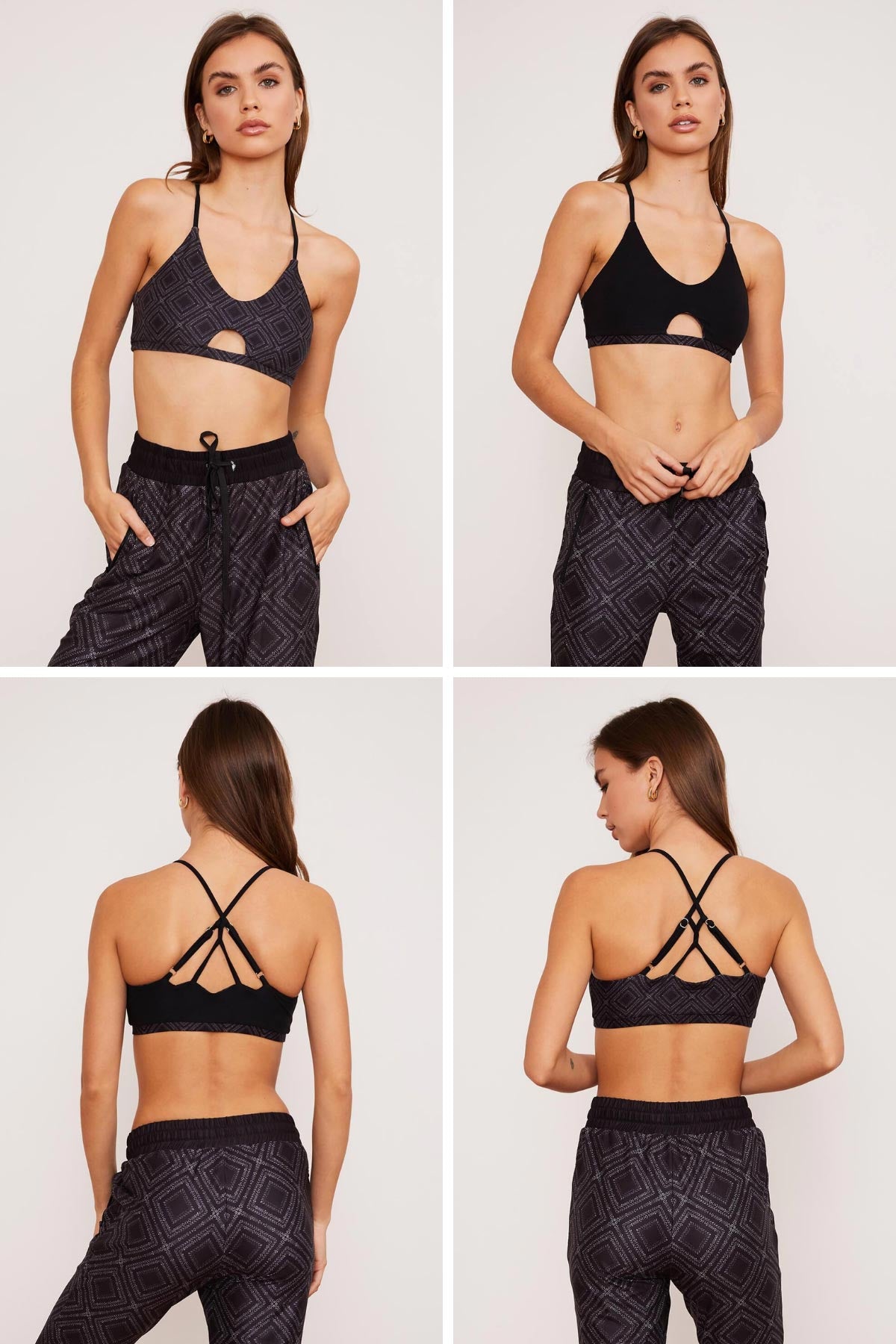 Wolven Summit Crisscross Bra High Performance Activewear