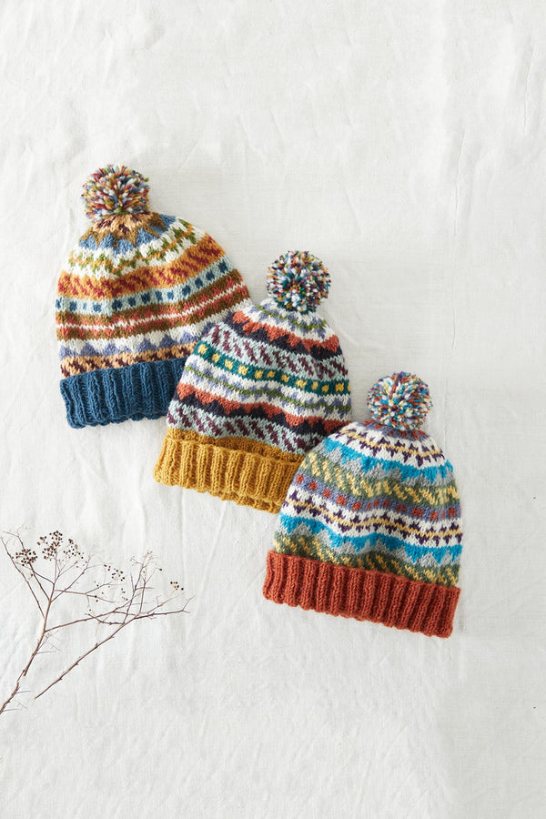Aura Que Tavar Eco Knit Nordic Unisex Bobble Hat Waste Wool