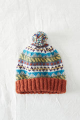 Aura Que Tavar Eco Knit Nordic Unisex Bobble Hat Waste Wool