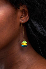 Pretty Pink Eco-Jewellery Tapajos Tagua Drop Earrings - Brazil