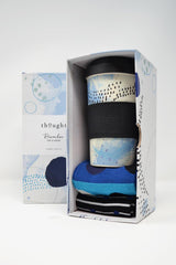 Bamboo + Organic Cotton Socks & Eco Cup Gift Box for Him, Thought