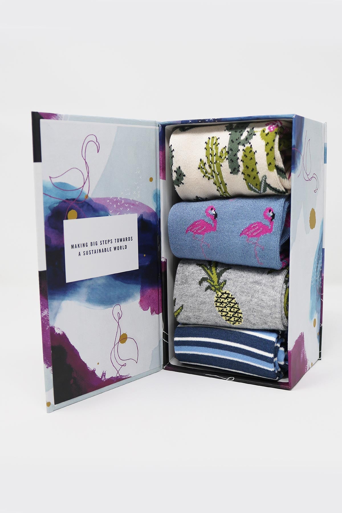 Organic Cotton Socks Gift Box for Her Nettie Summer - Bamboo Socks