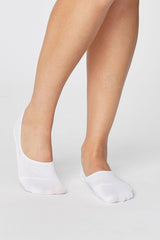Bamboo and Organic Cotton No Show Socks White - Bamboo Clothes 