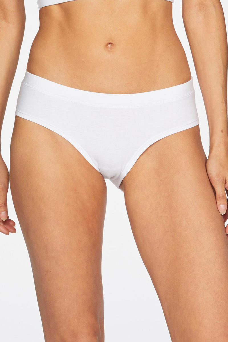 Thought Women's GOTS Organic Cotton Jersey Bikini Brief White Organic Clothes