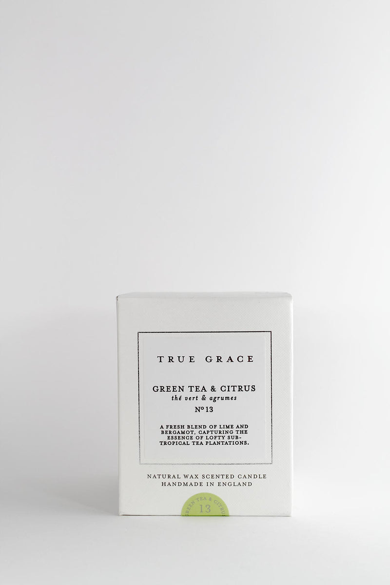 True Grace Handmade Beeswax Sustainable Candles Green Tea & Citrus