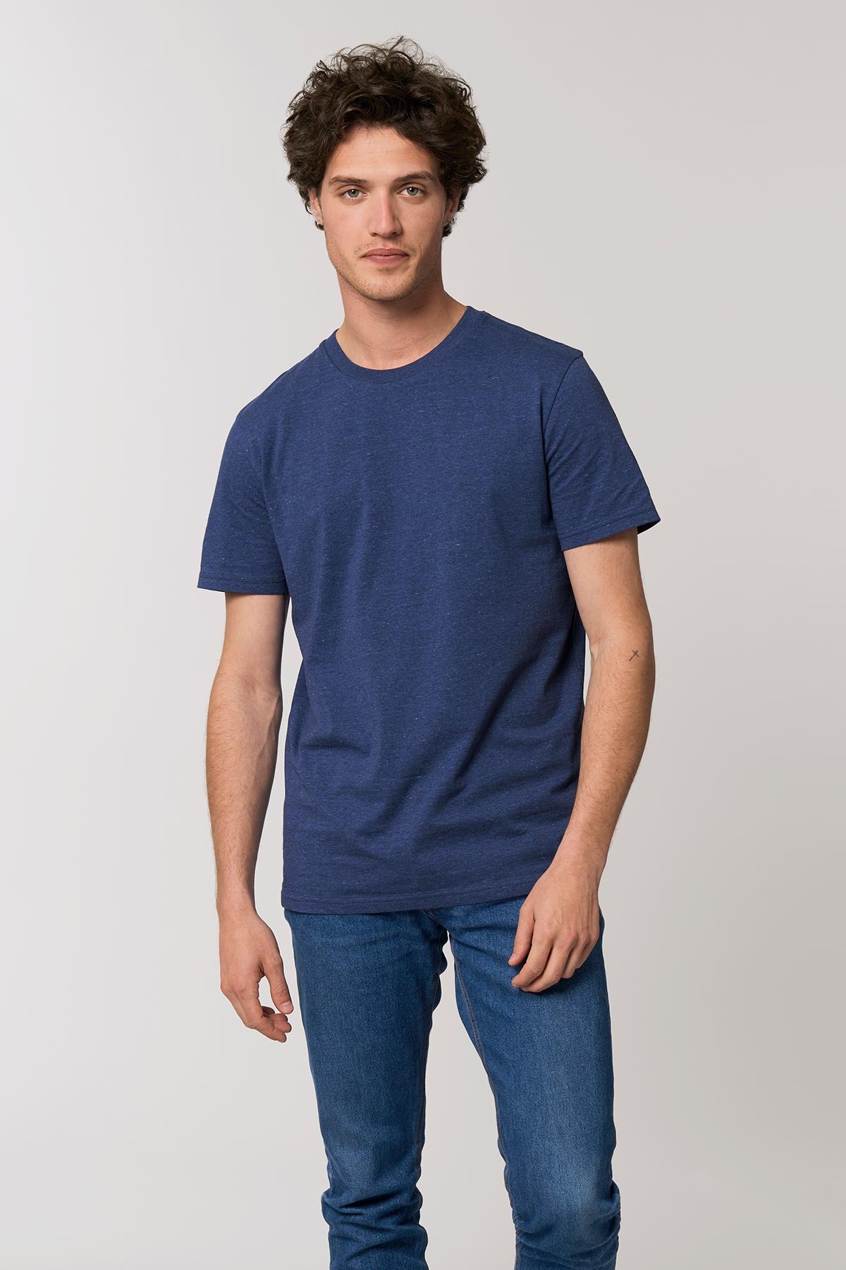 Ethical Unisex Organic Cotton T Shirt Vegan Fairtrade & Sustainable Blue