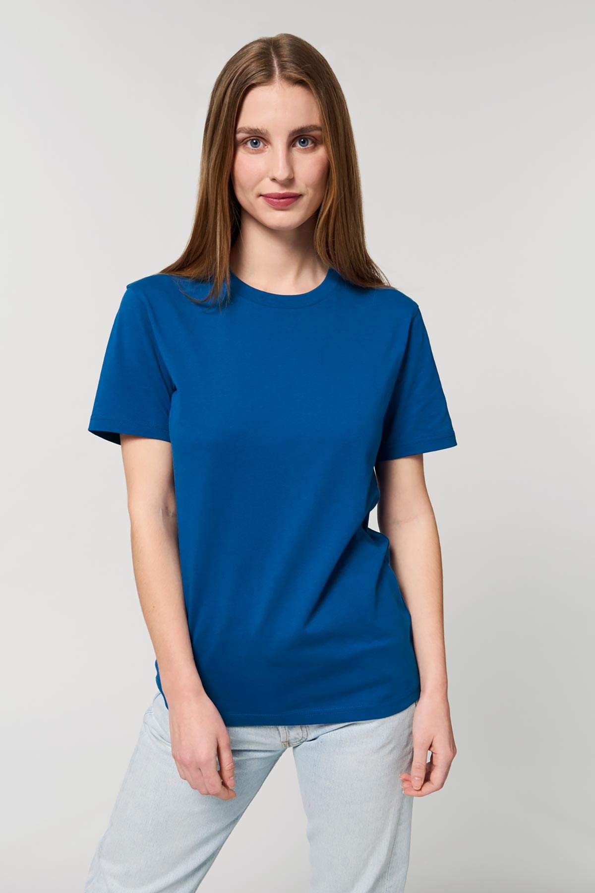 Ethical Unisex Organic Cotton T Shirt Vegan Fairtrade & Sustainable Blue