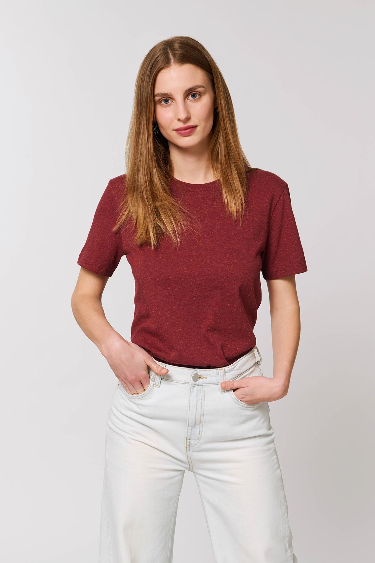 Ethical Unisex Organic Cotton T Shirt Vegan Fairtrade & Sustainable Neppy Burgundy