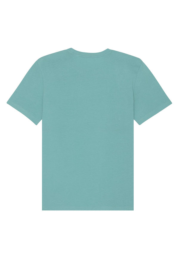 Ethical Unisex Organic Cotton T Shirt Vegan Fairtrade & Sustainable Teal Mostera