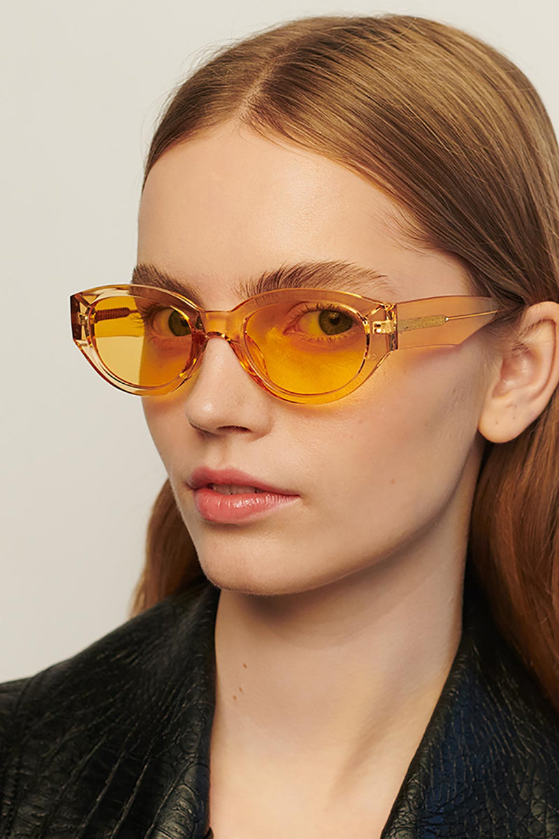 A Kjaerbede Winnie Sunglasses In Yellow Transparent