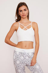 Wolven Lineage Crisscross Four Way Top High Performance Activewear